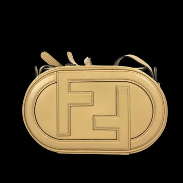 Beige Leather Fendi Shoulder Bag
