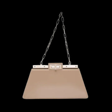 Beige Leather Fendi Peekaboo