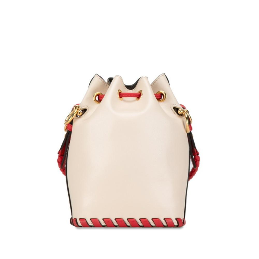 Beige Leather Fendi Shoulder Bag