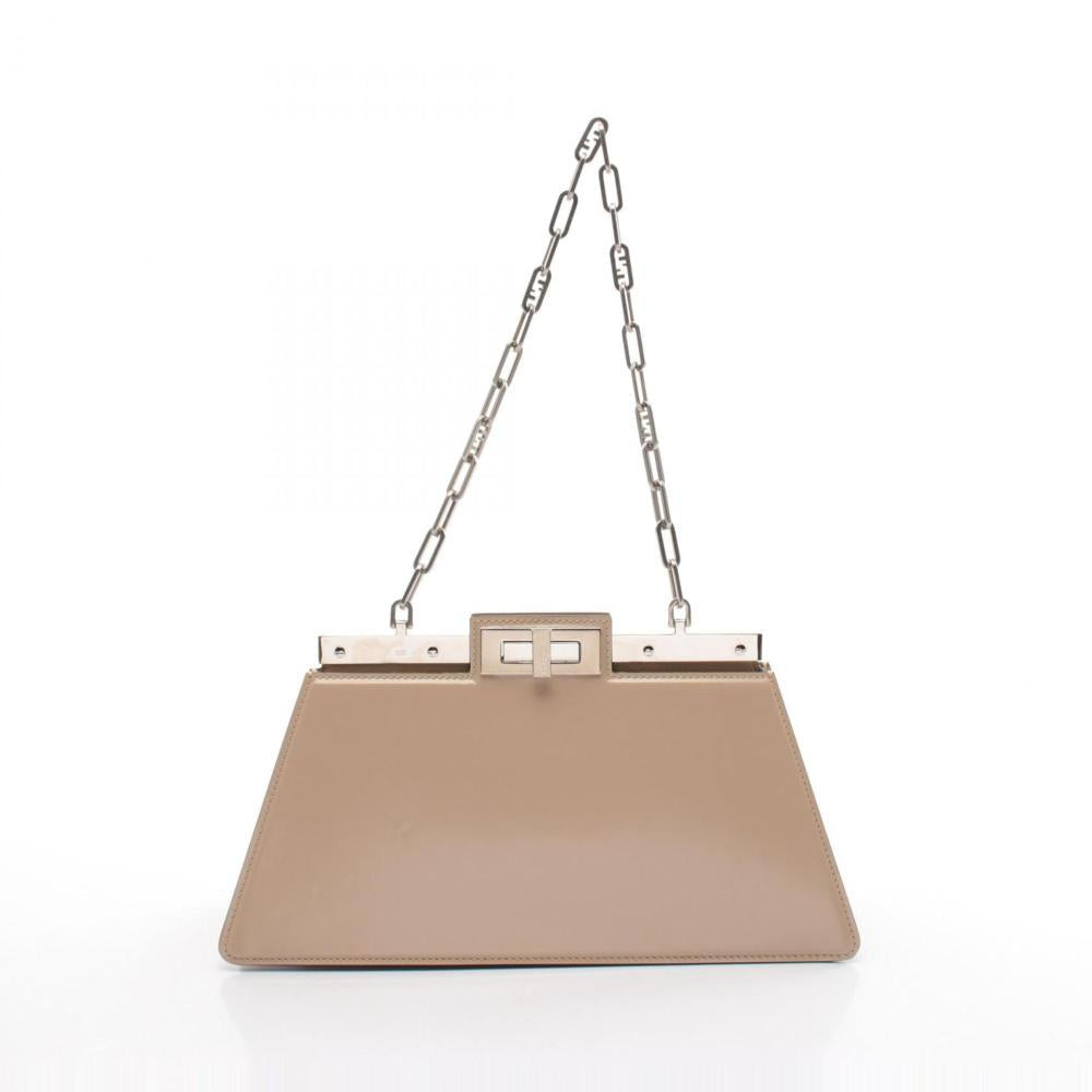 Beige Leather Fendi Peekaboo