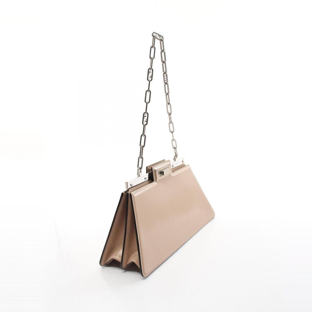 Beige Leather Fendi Peekaboo