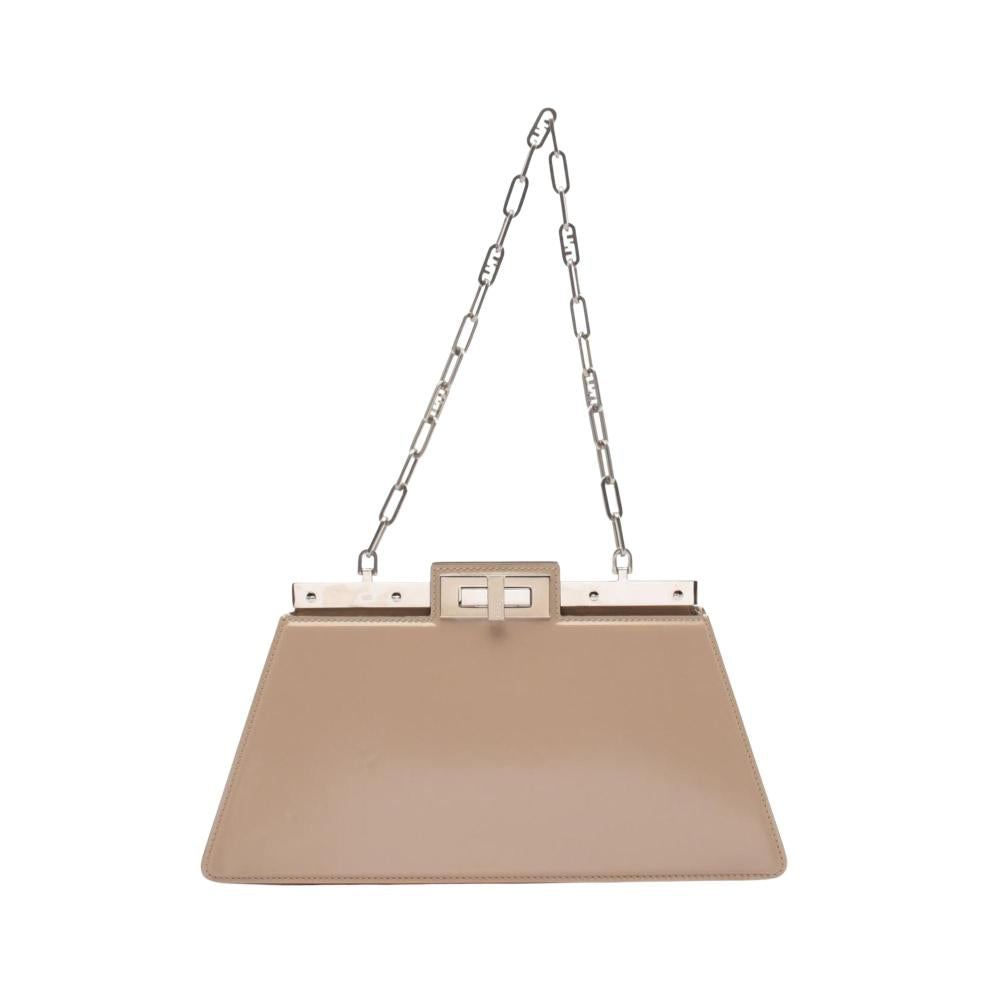 Beige Leather Fendi Peekaboo