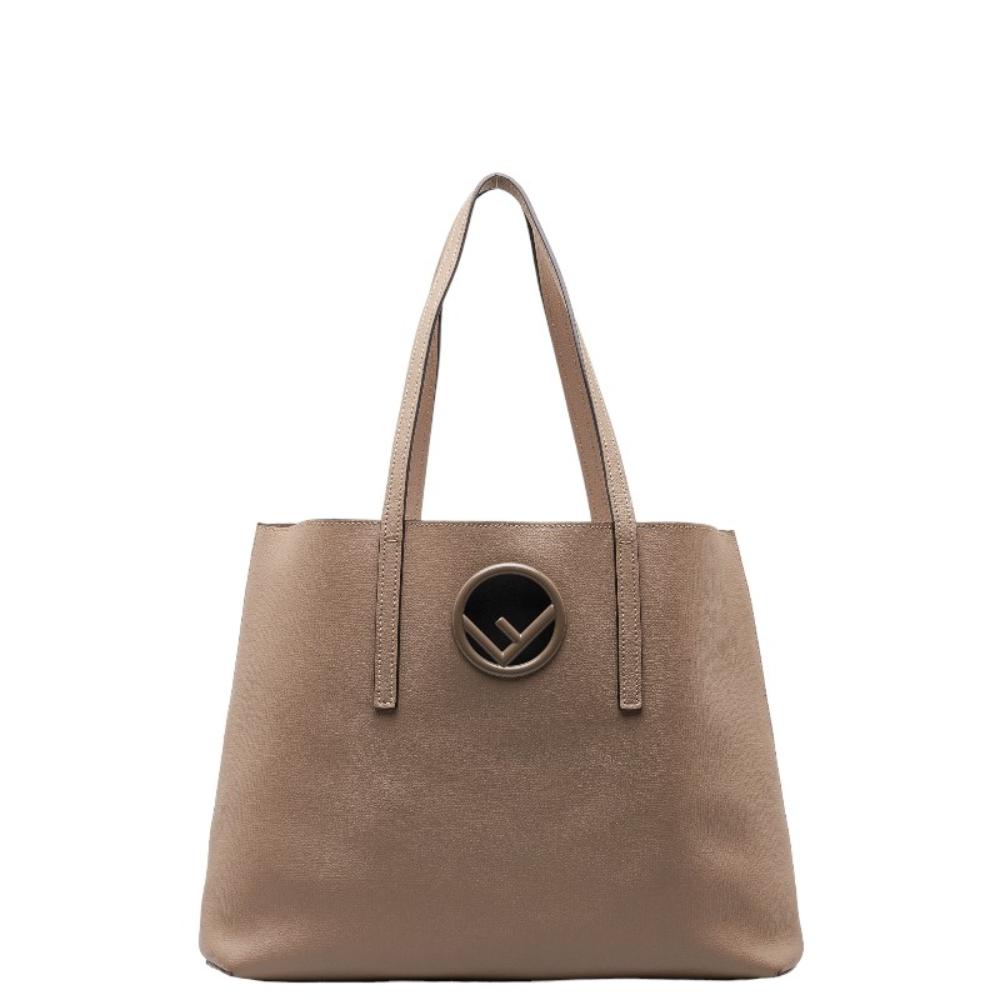 Beige Leather Fendi Tote