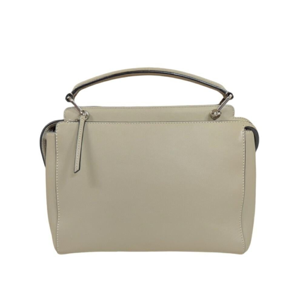 Beige Leather Fendi Shoulder Bag