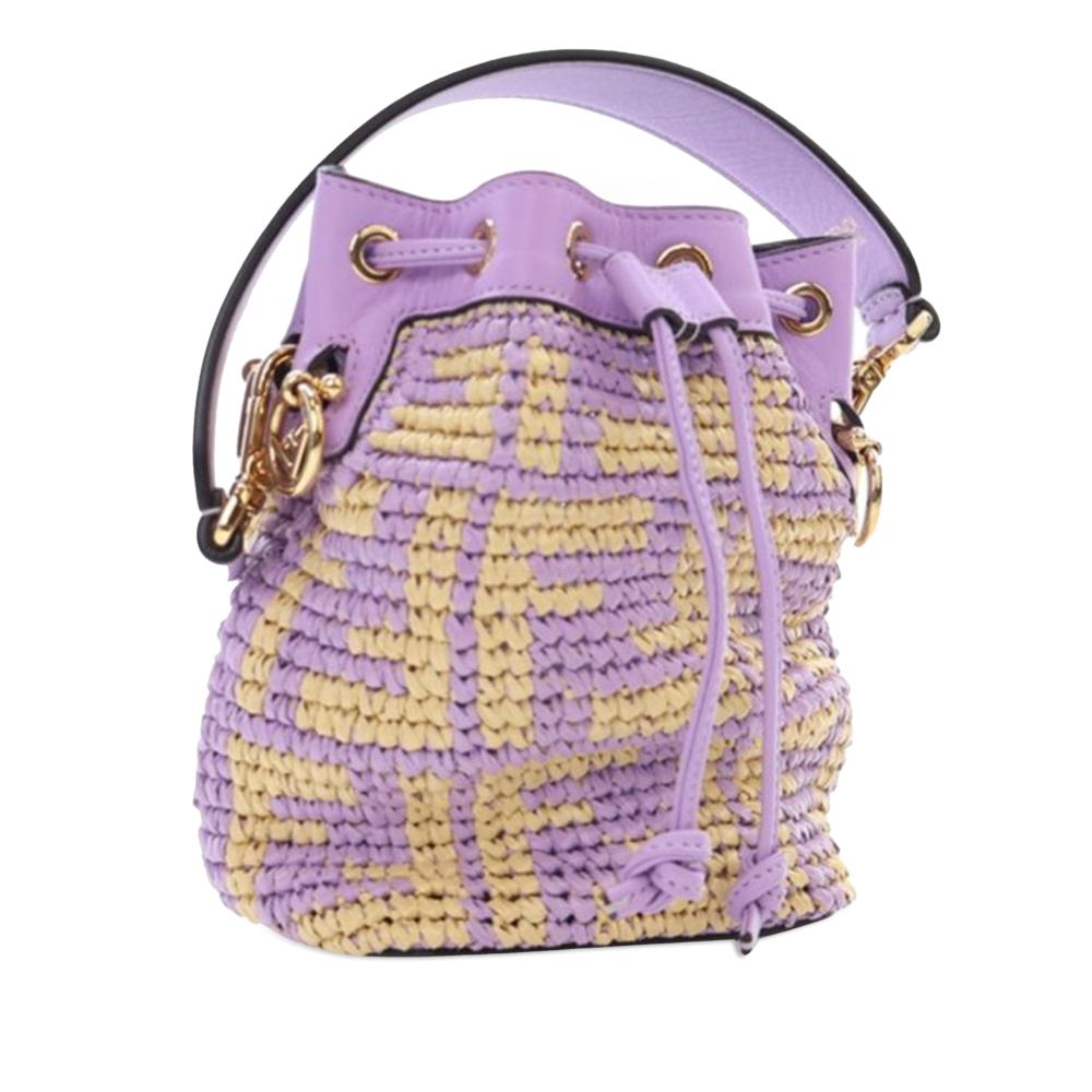 Beige Raffia Fendi Mon Tresor