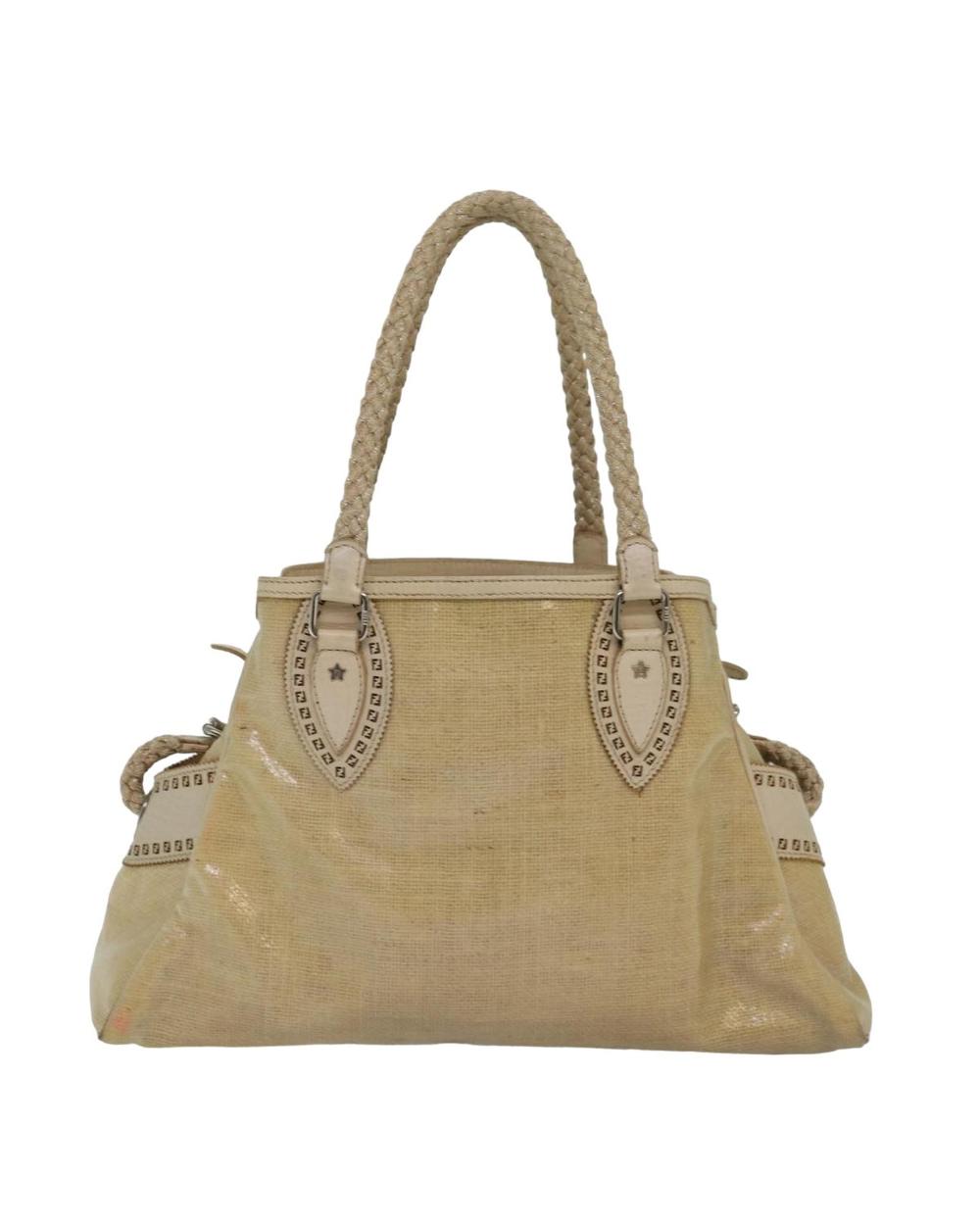 Beige Vinyl Fendi Tote