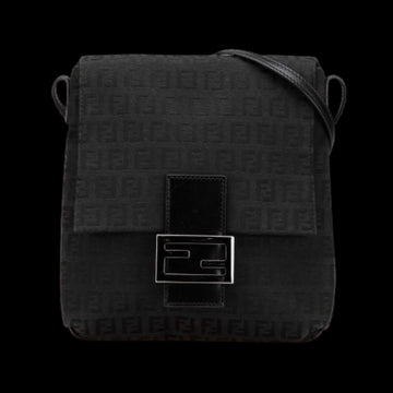 Black Canvas Fendi Crossbody Bag