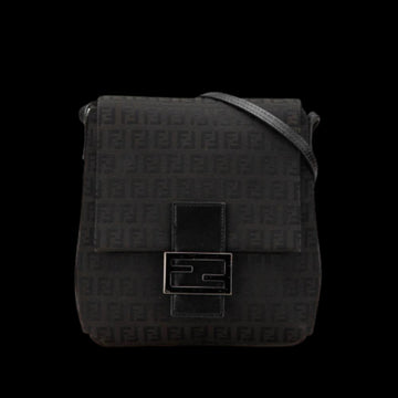 Black Canvas Fendi Crossbody Bag