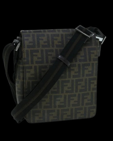 Black Canvas Fendi Crossbody Bag