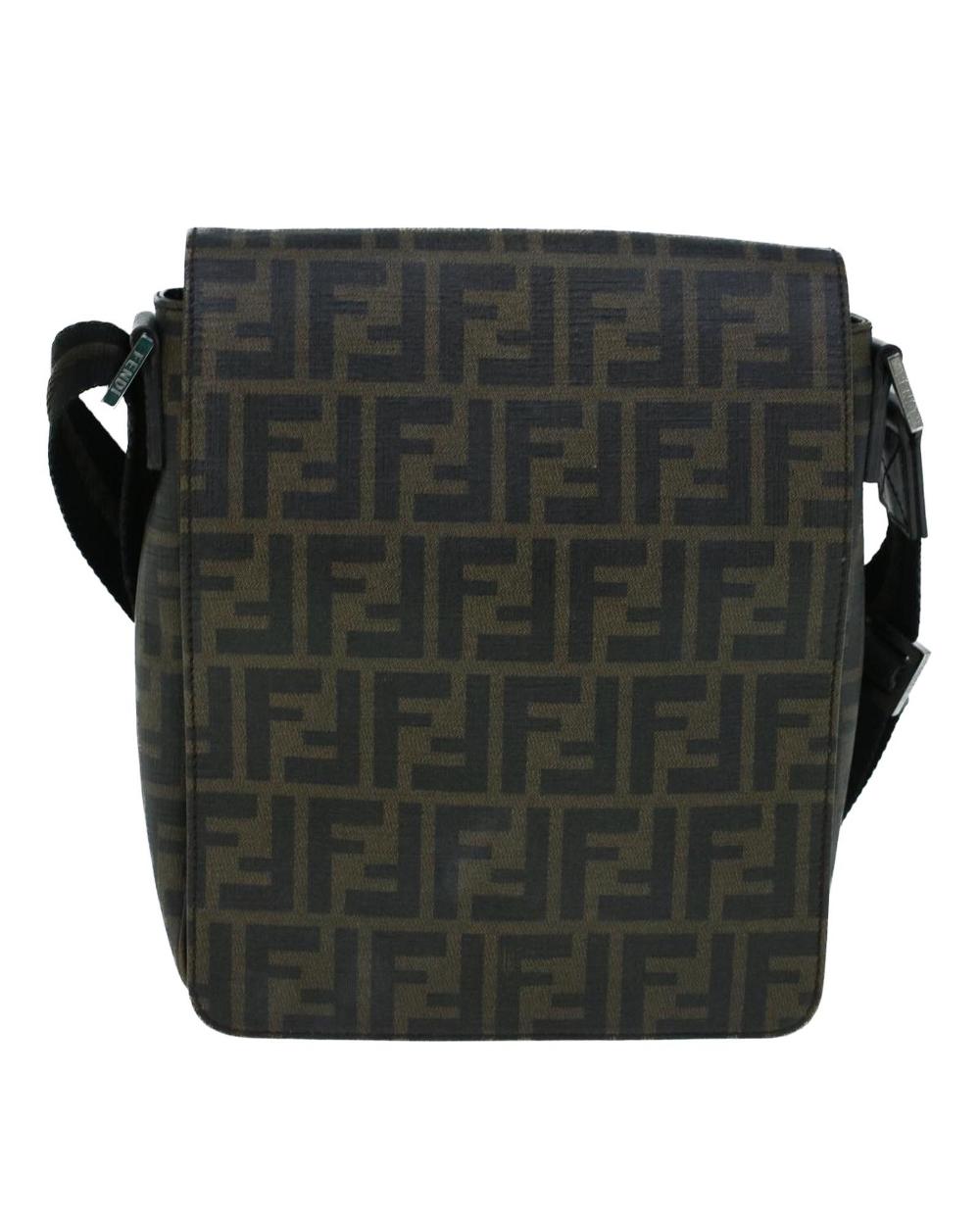 Black Canvas Fendi Crossbody Bag