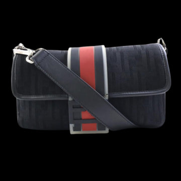 Black Canvas Fendi Shoulder Bag