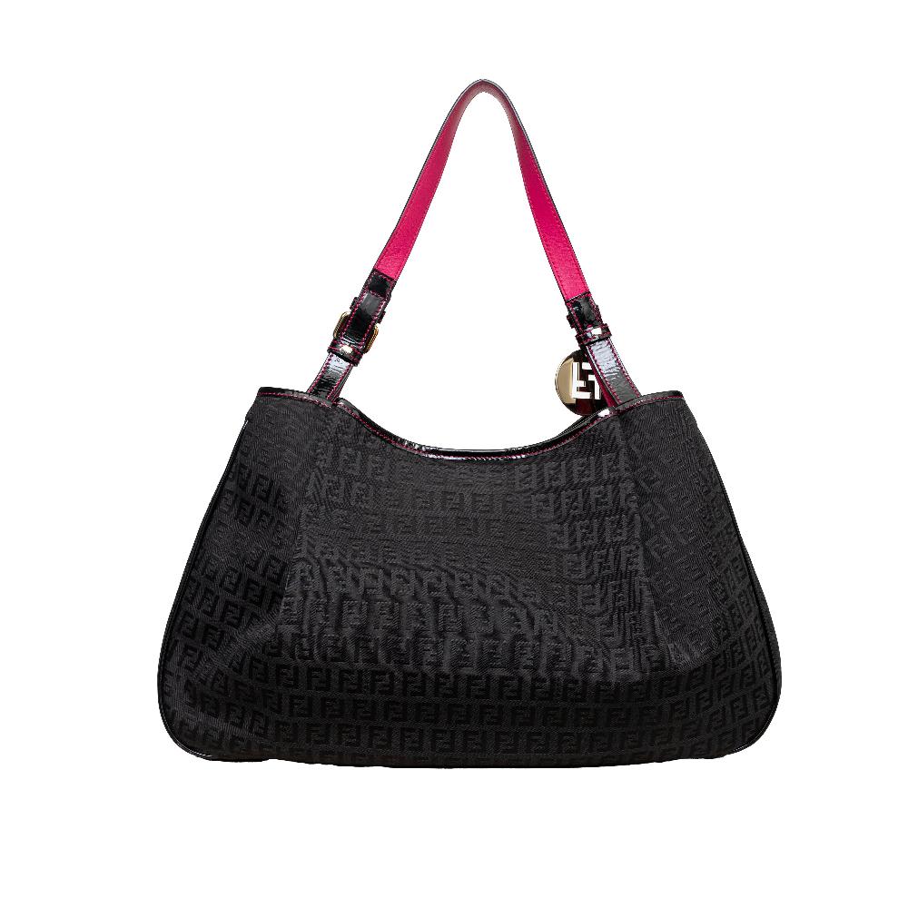 Black Canvas Fendi Shoulder Bag