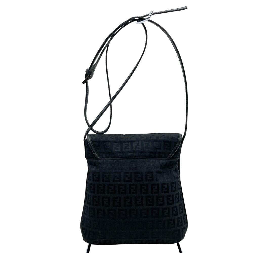 Black Canvas Fendi Shoulder Bag