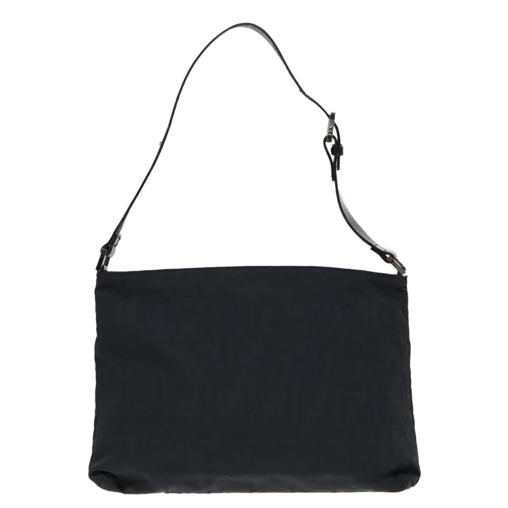 Black Canvas Fendi Shoulder Bag