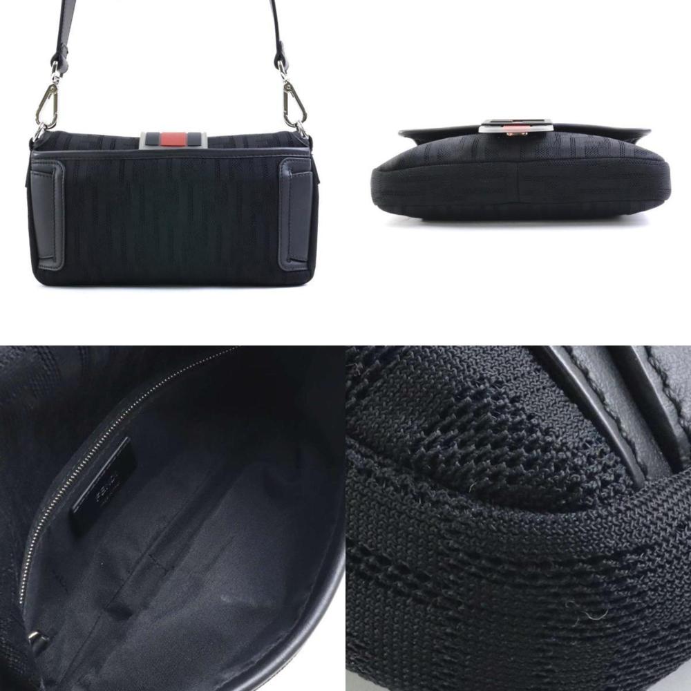 Black Canvas Fendi Shoulder Bag