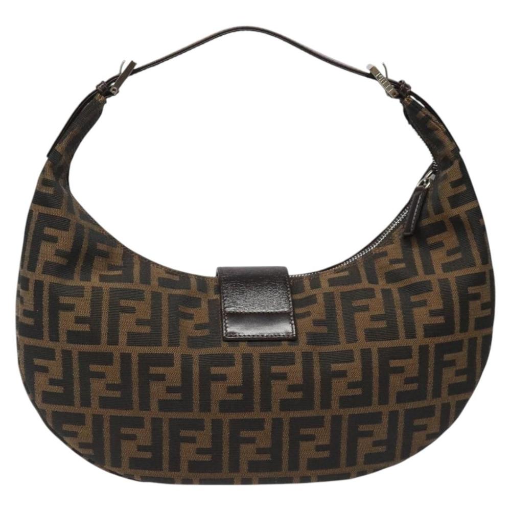 Black Canvas Fendi Shoulder Bag