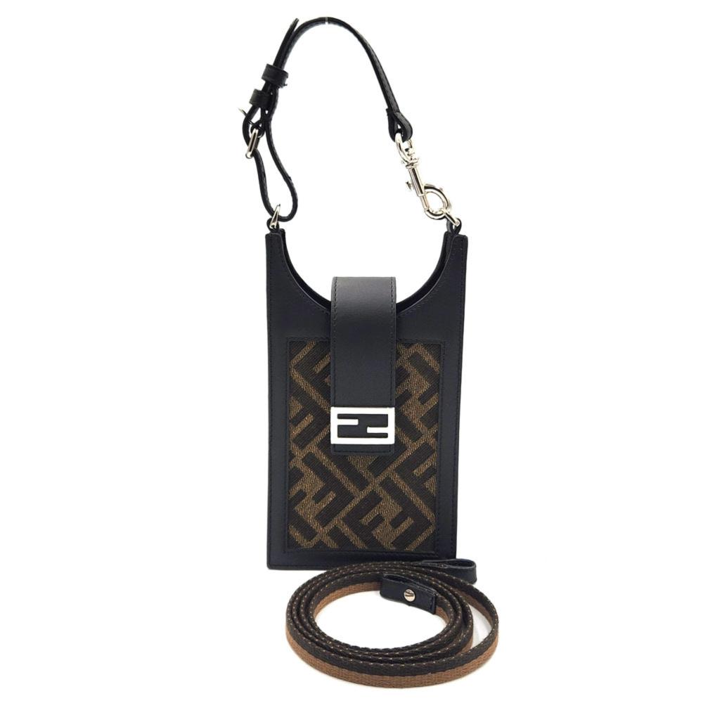 Black Canvas Fendi Shoulder Bag