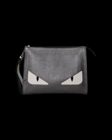Black Fabric Fendi Clutch