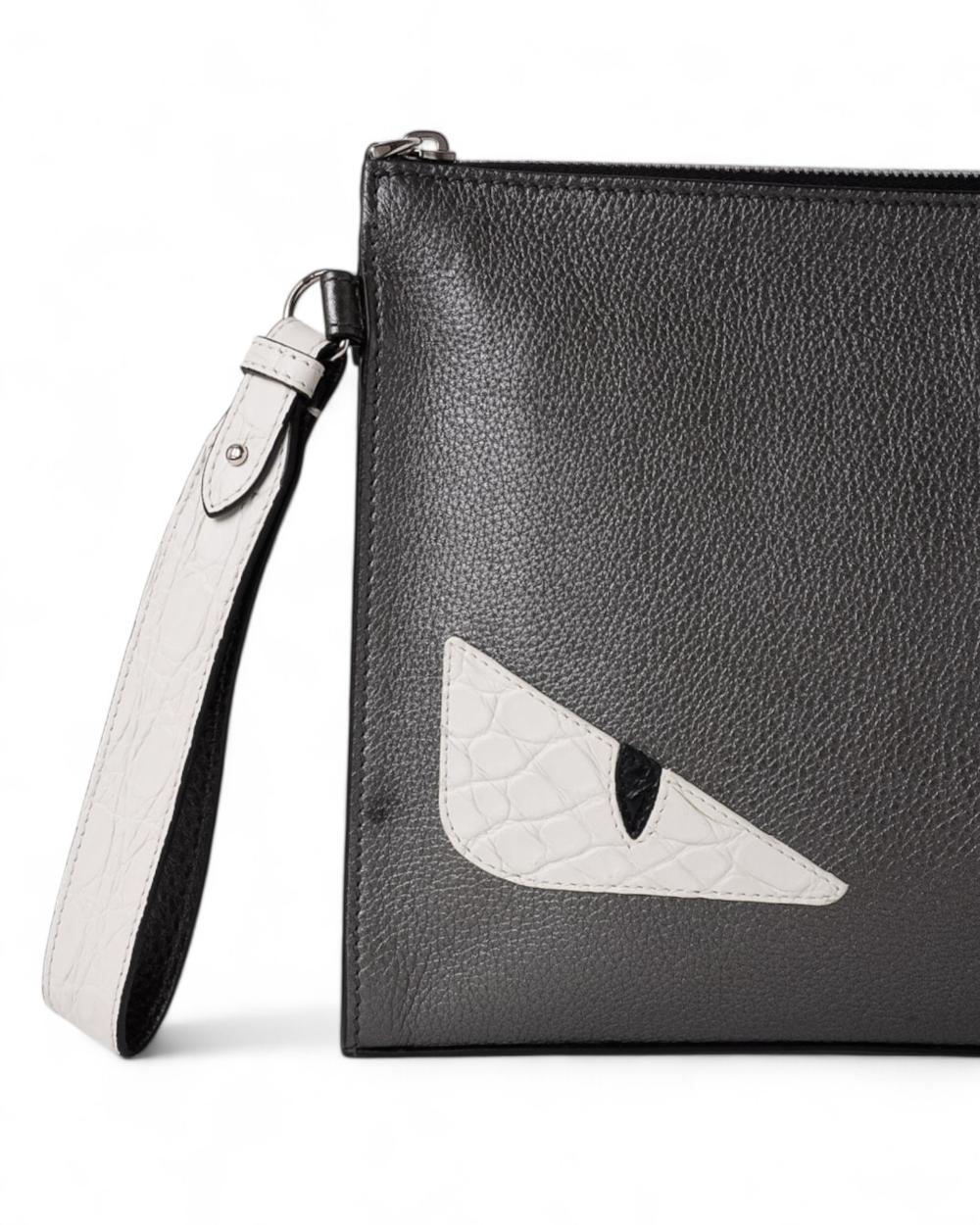 Black Fabric Fendi Clutch