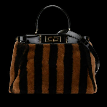 Black Fabric Fendi Peekaboo