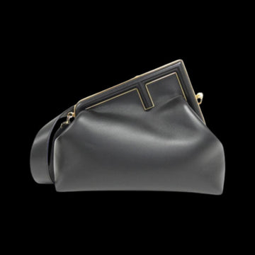 Black Leather Fendi Shoulder Bag