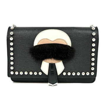 Black Leather Fendi Crossbody Bag