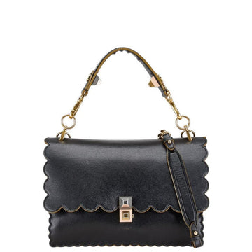 Black Leather Fendi Shoulder Bag