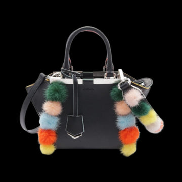 Black Leather Fendi Handbag