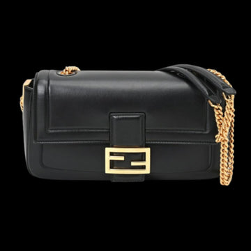 Black Leather Fendi Baguette