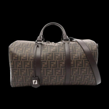 Black Leather Fendi Boston Bag