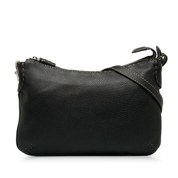 Black Leather Fendi Crossbody Bag