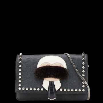 Black Leather Fendi Baguette