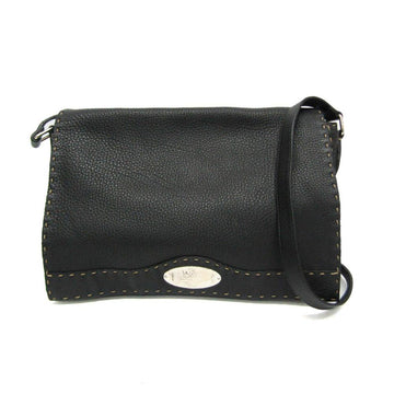 Black Leather Fendi Shoulder Bag