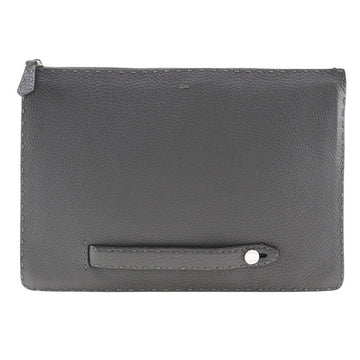 Black Leather Fendi Clutch