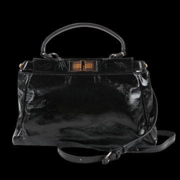 Black Leather Fendi Peekaboo