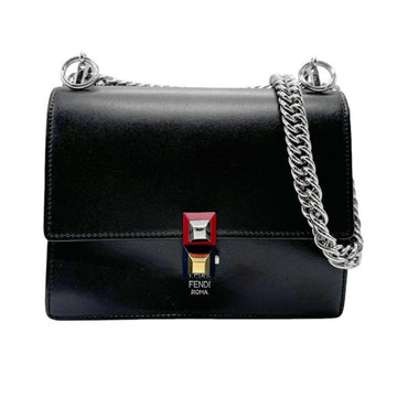 Black Leather Fendi Shoulder Bag