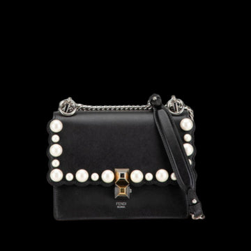 Black Leather Fendi Crossbody Bag