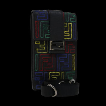 Black Leather Fendi Pouch