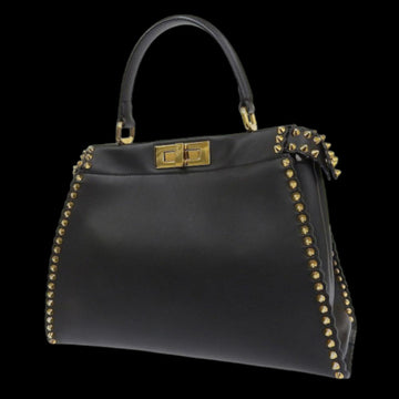 Black Leather Fendi Peekaboo