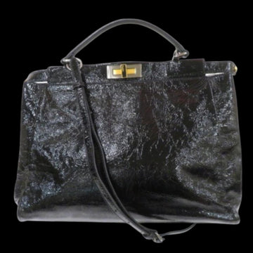 Black Leather Fendi Peekaboo