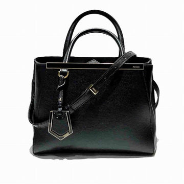 Black Leather Fendi Handbag