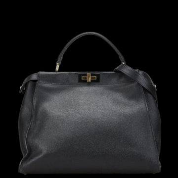 Black Leather Fendi Peekaboo