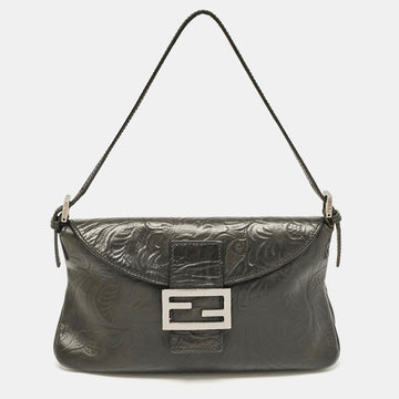 Black Leather Fendi Baguette