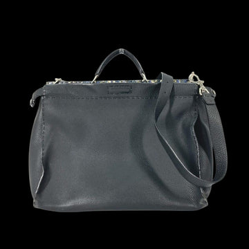 Black Leather Fendi Baguette
