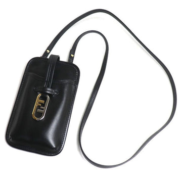 Black Leather Fendi Clutch