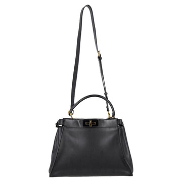 Black Leather Fendi Peekaboo