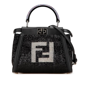 Black Leather Fendi Peekaboo