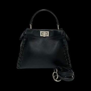 Black Leather Fendi Peekaboo