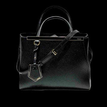 Black Leather Fendi Tote