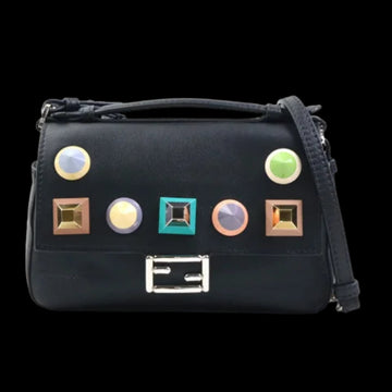 Black Leather Fendi Baguette